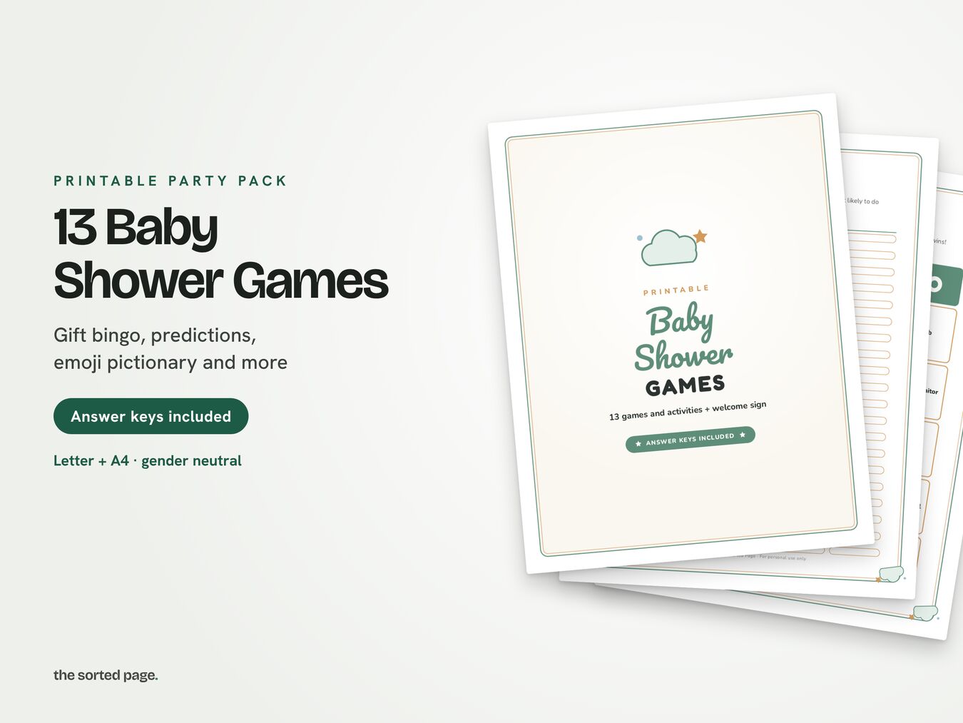 Baby Shower Games pack cover