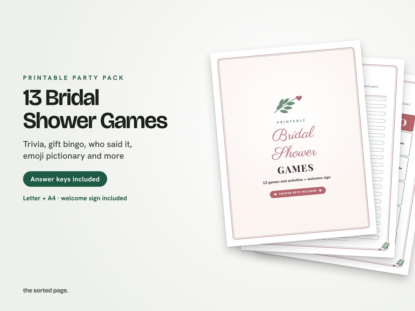 Bridal Shower Games pack cover
